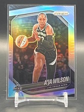 2025 Panini Prizm WNBA A'Ja Wilson Silver Prizm #76 Las Vegas Aces Goat