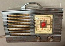 Vintage Philco Transitone PT-33 Tube Radio 1940 Restored Midget Working