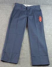 Dickies 874 Mens 42x32 Original Fit Dark Navy Blue Work Pants 874NV NEW