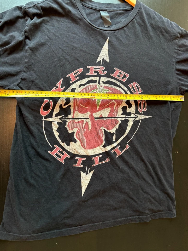 Camiseta negra vintage con logotipo de Cypress Hill, talla grande Foto 3 de 4