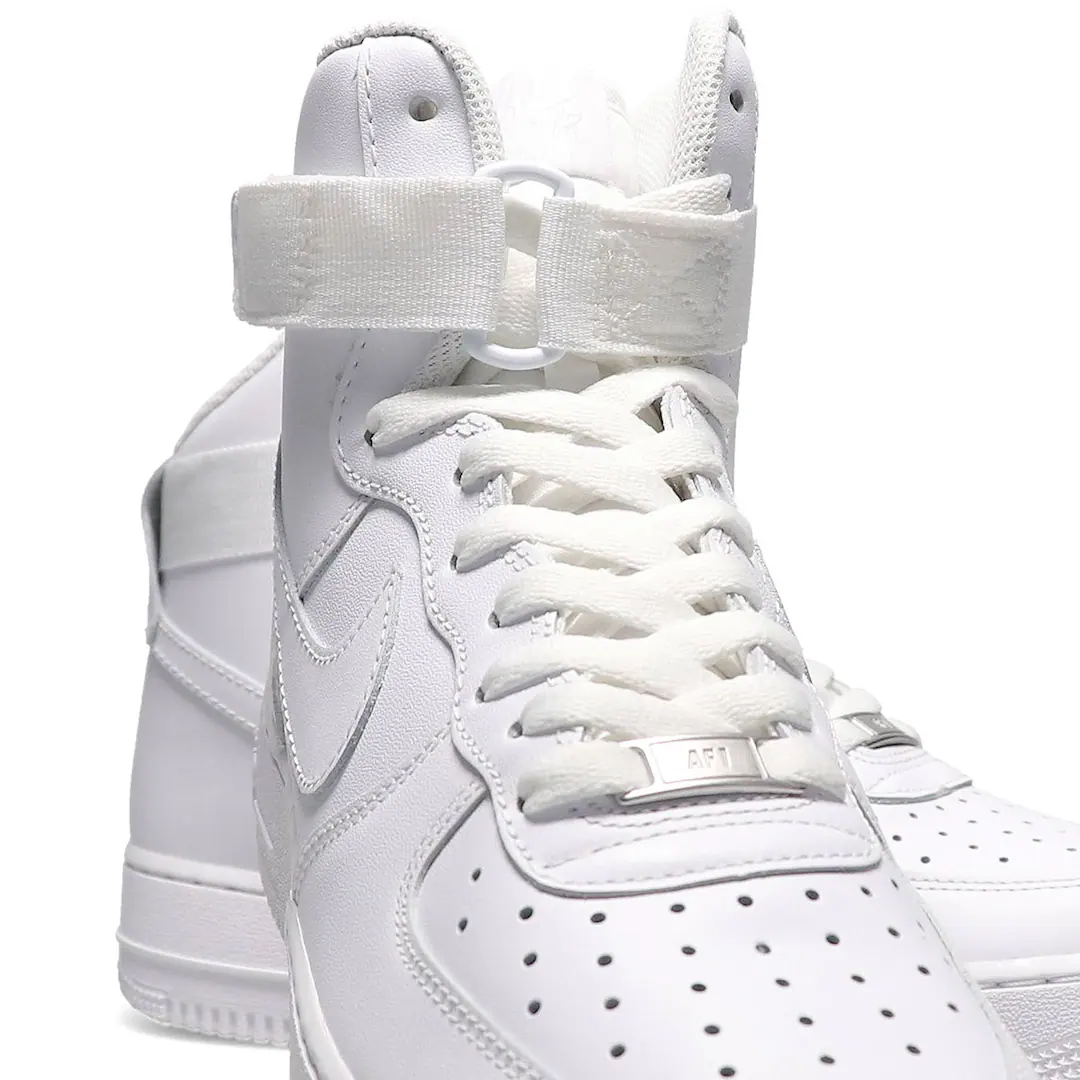 ?Nike Air Force 1 High Triple White Leather Shoes CW2290  display picture 1