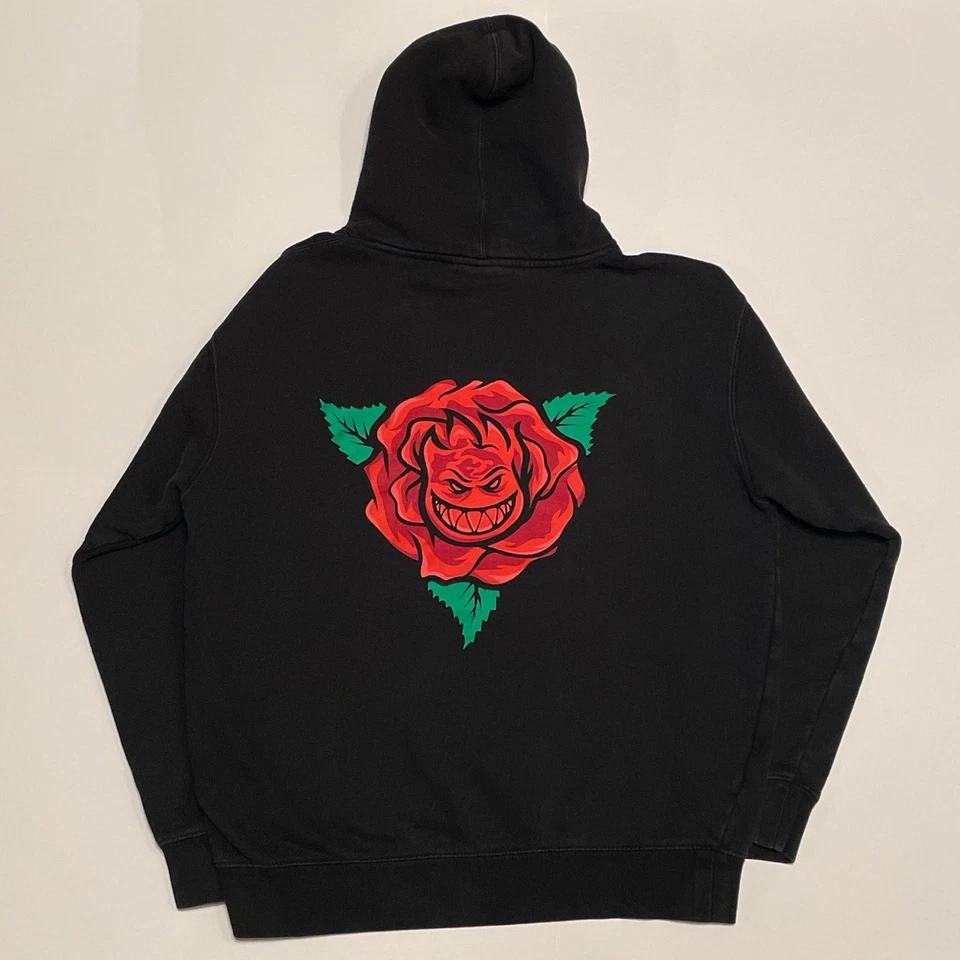 PULÔVER COM CAPUZ SPITFIRE & ROSES DESBOTADO (MÉDIO) - Imagem 2 de 4