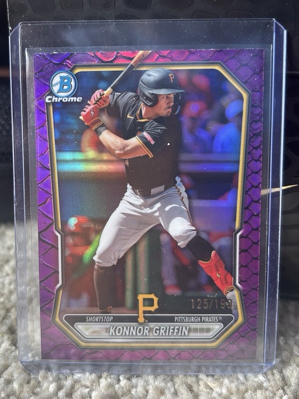 2026 Bowman Chrome Konnor Griffin FUCHSIA Reptilian Refractor /199 PIRATES