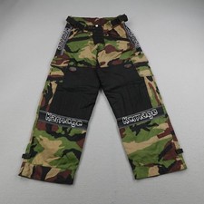 Karnage Paintball Pants Mens Medium Green Camo Padded Lined Canvas Protective