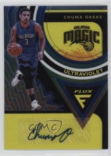 2020-21 Panini Flux Ultraviolet Signatures Chuma Okeke #UV-CHU Auto 14t3