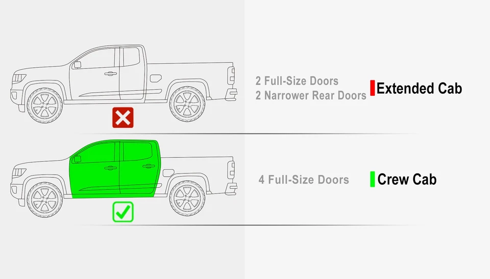 Tablas de correr negras APS estilo ajuste 15-25 Chevy Colorado GMC Canyon doble cabina Foto 2 de 4