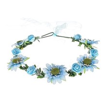 Women Flower Headband Bridal Floral Crown Wreath Girls BOHO Garland Halo Daisy