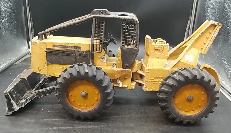 Ertl John Deere 590 Patinador de troncos Camión de metal Construcción Juguete Juego pesado Restaurar Foto 4 de 4