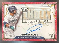 2024 Topps Inception Jonatan Clase First Milestone Patch Auto Red /25 RC Mariner