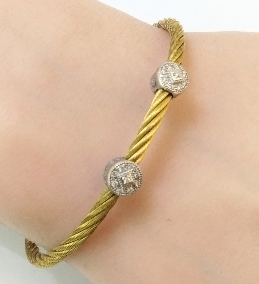 Philippe Charriol 18K Gold Stainless Steel Diamond 2 Station