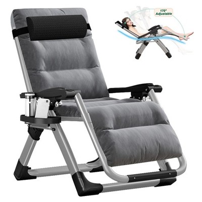 Lilypelle Zero Gravity Lounge Chair Recliner Folding Patio Lawn Chaise Reclining