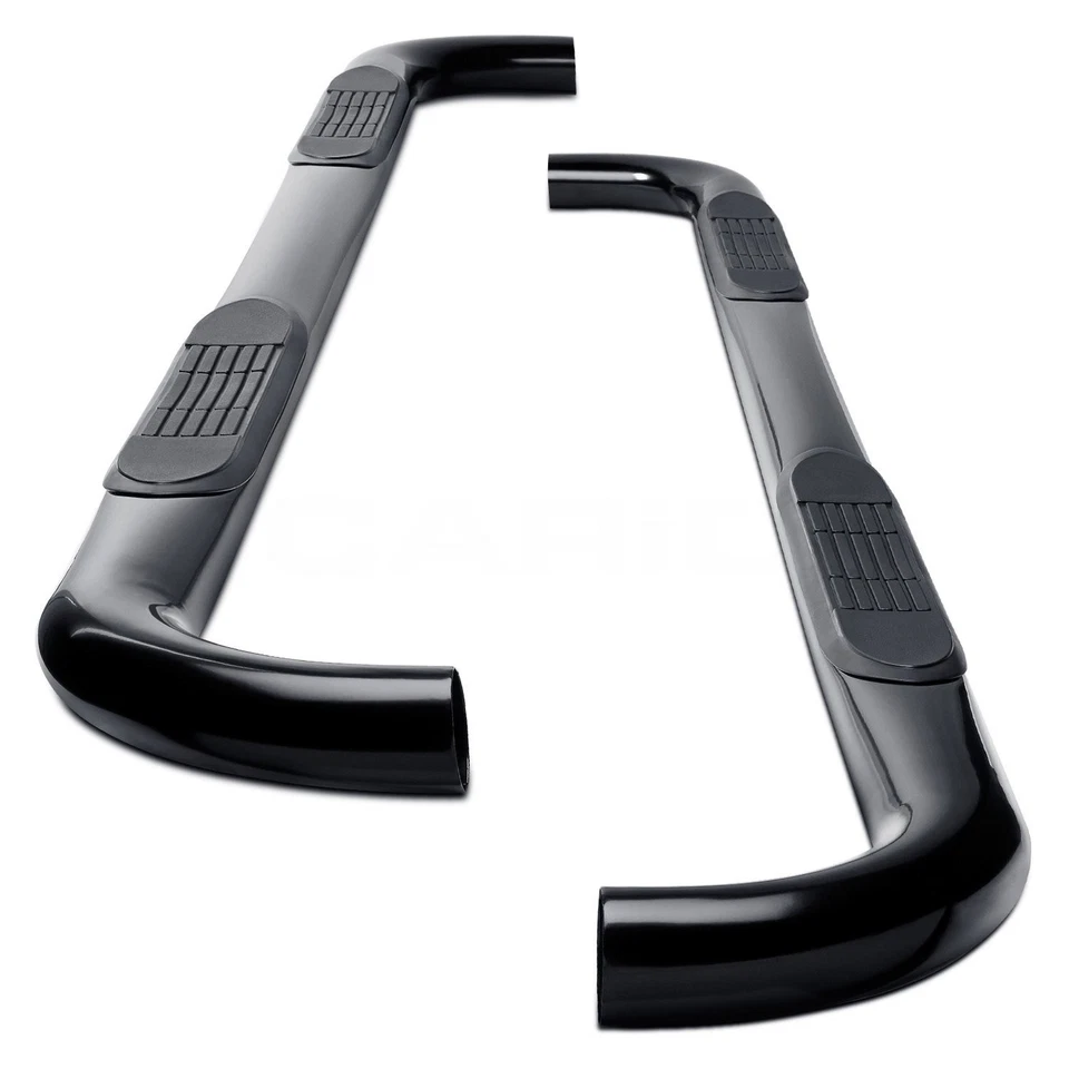 For Hyundai Santa Fe 2007-2012 SteelCraft 3" Black Round Side Bars Foto 2 de 4