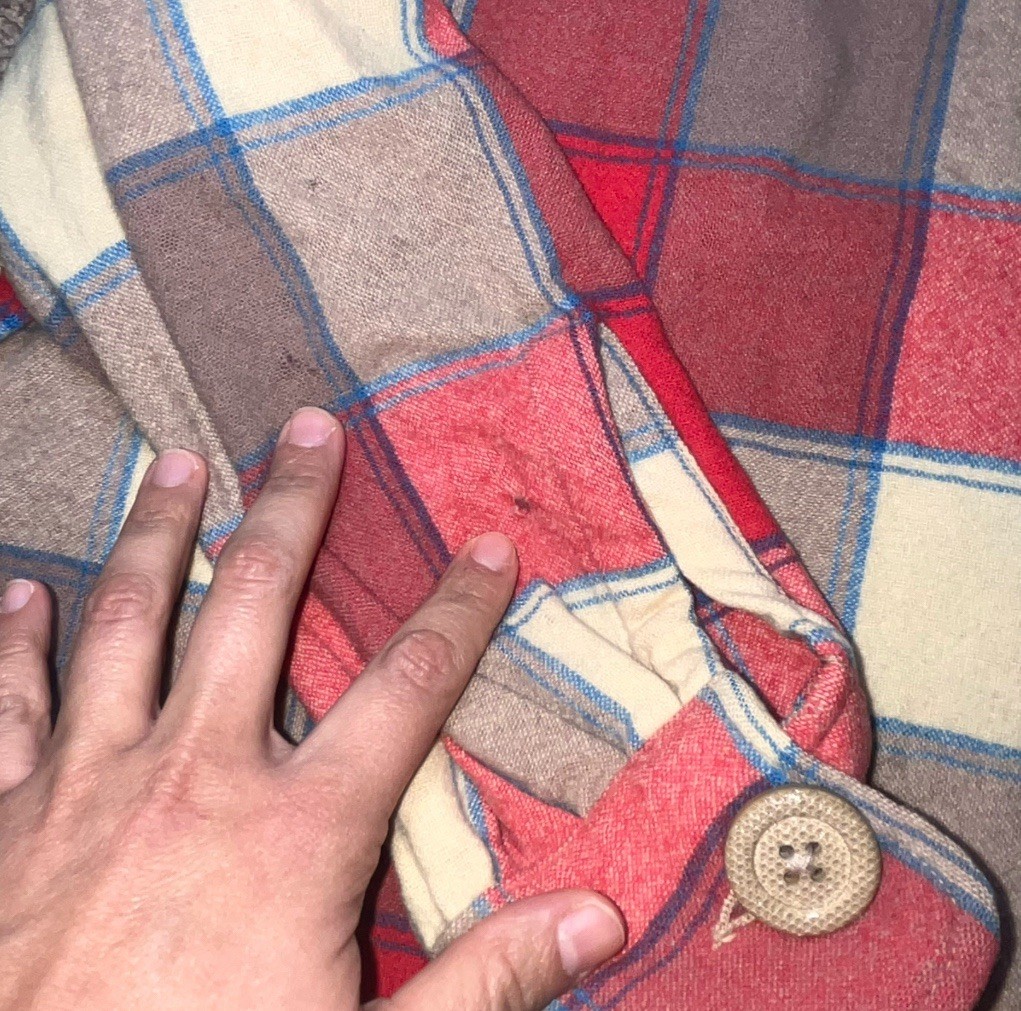 Vintage Wool Plaid Retro Jacket, Kasual-Knit Cottagecore Red Gray Button Front View 4