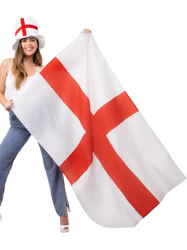 Ojales de bandera del equipo del Reino Unido con bandera inglesa de San Jorge grandes de 5 x 3 pies - Imagen 3 de 3
