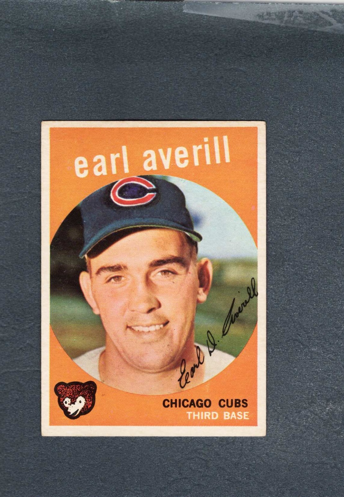 1959 Topps Baseball  card # 301 Earl Averill in Sharp ExMt Condition