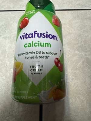 Vitafusion Chewable Calcium Gummies For Bone and Teeth Support 100 Count