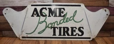 RARE Vintage Acme Bonded Tires Tire Display Rack Holder Advertising Sign
