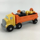 Fisher Price Little People Wheelies Construction Carrier Truck Dump Bulldozer