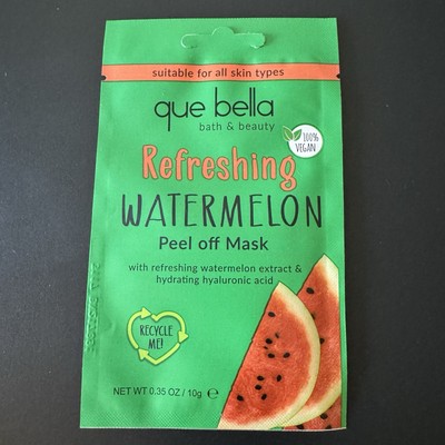 New Que Bella Bath & Beauty Refreshing Watermelon Peel Off Mask 100% Vegan