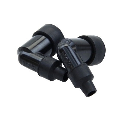 2x Zündkerzenstecker NGK LZFH ohne Widerstand 90° kompakt schwarz für Oldtimer