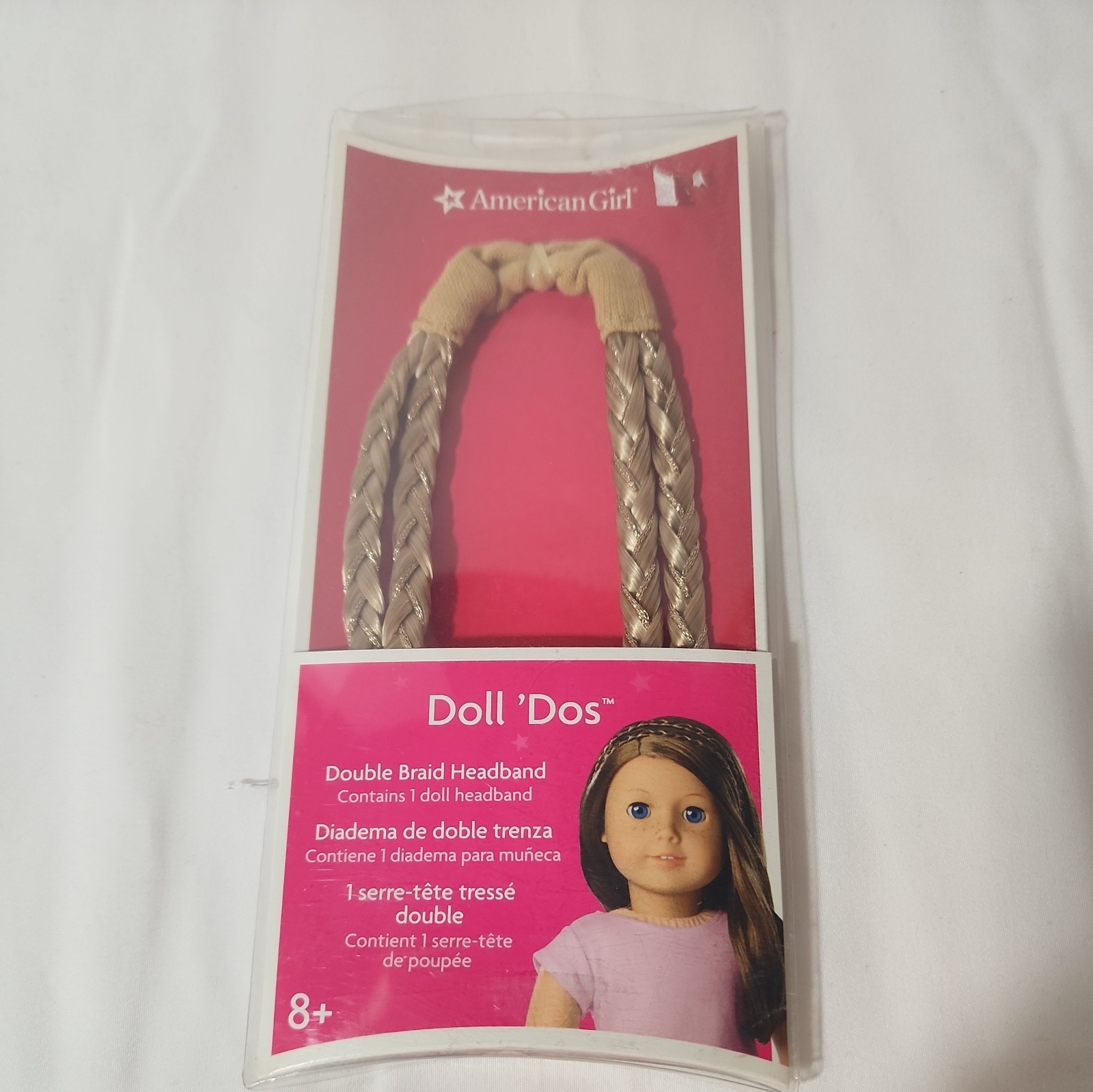 American Girl Doll ‘Dos Double Braid Headband – Blond – Fits 18