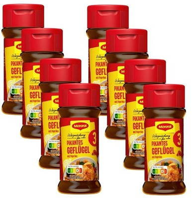 8x Maggi Seasoning Spicy Sweet Pepper Turkey Chicken 65g - Ship from Germany!