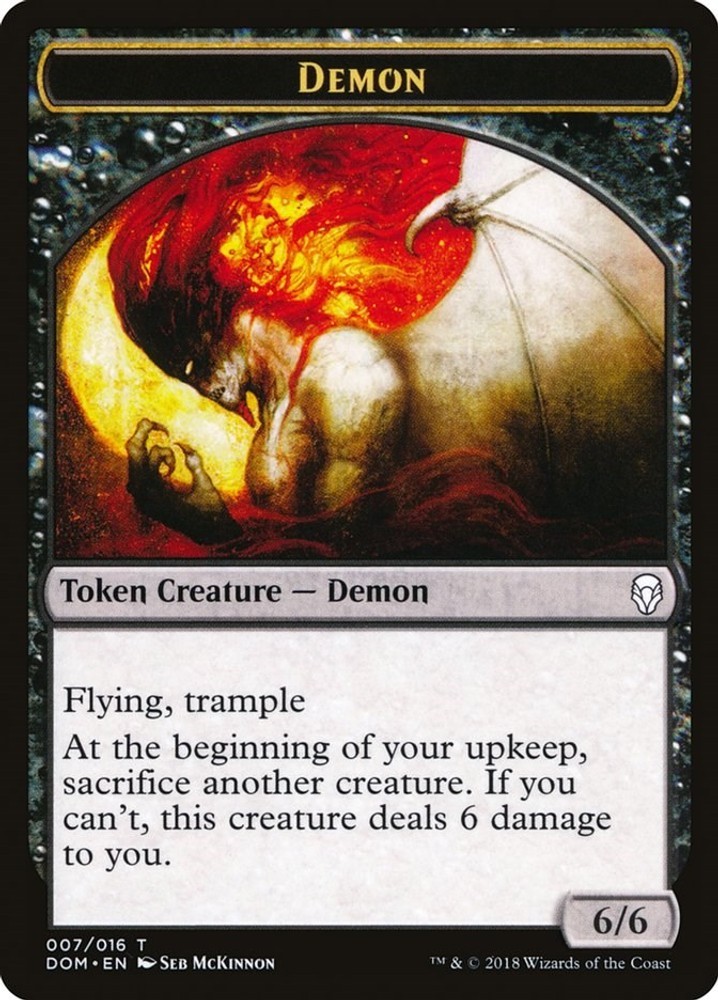 Demon Token DOM - 7 LP Dominaria Magic