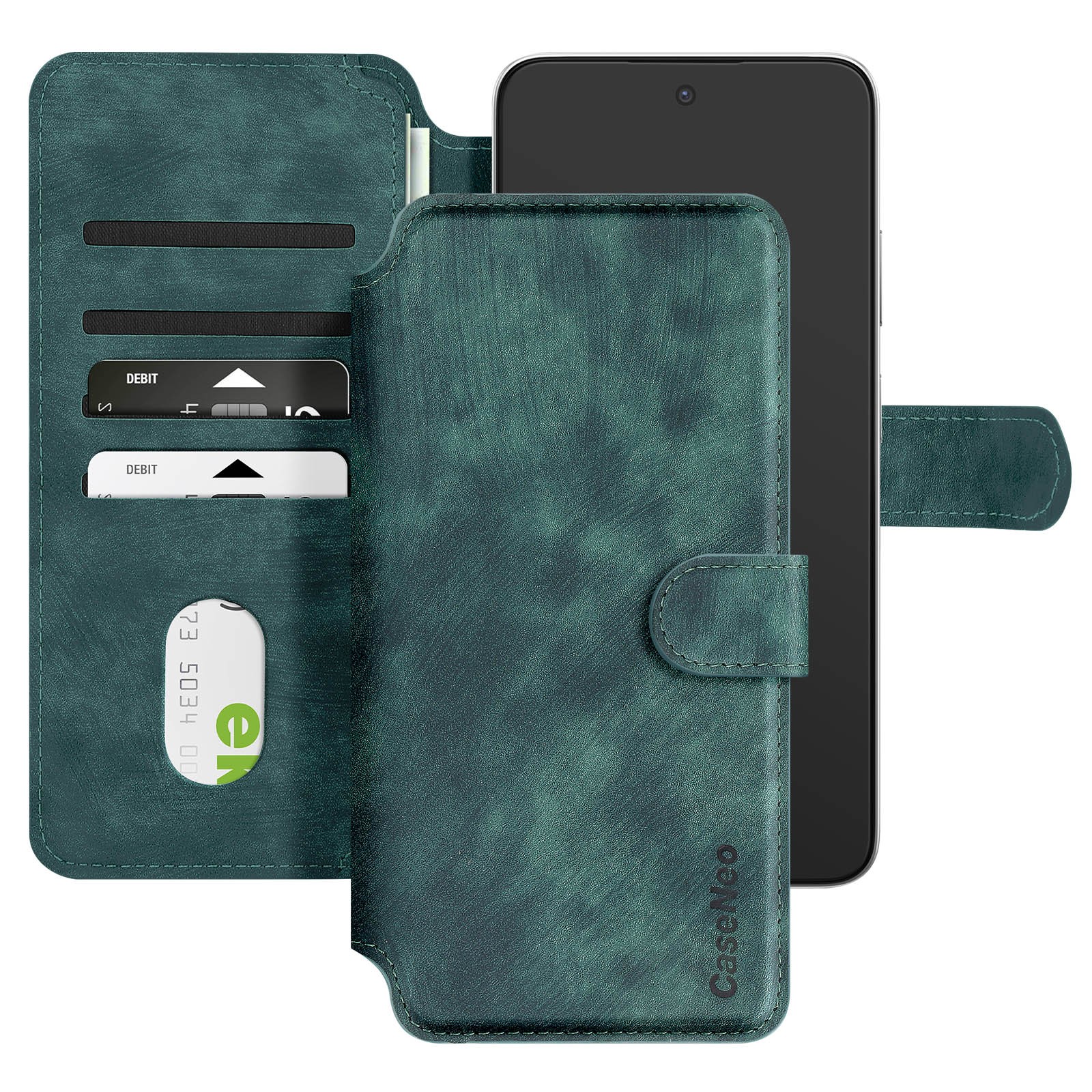 Coque portefeuille 6,9 pouces Avizar pour regarder vos vidéos en voyage avec style vert