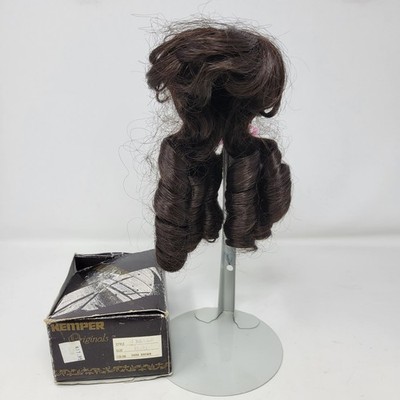 Kemper Originals Nicole Doll Wig Dark Brown Size 10-11 Long Ringlet Curls VTG