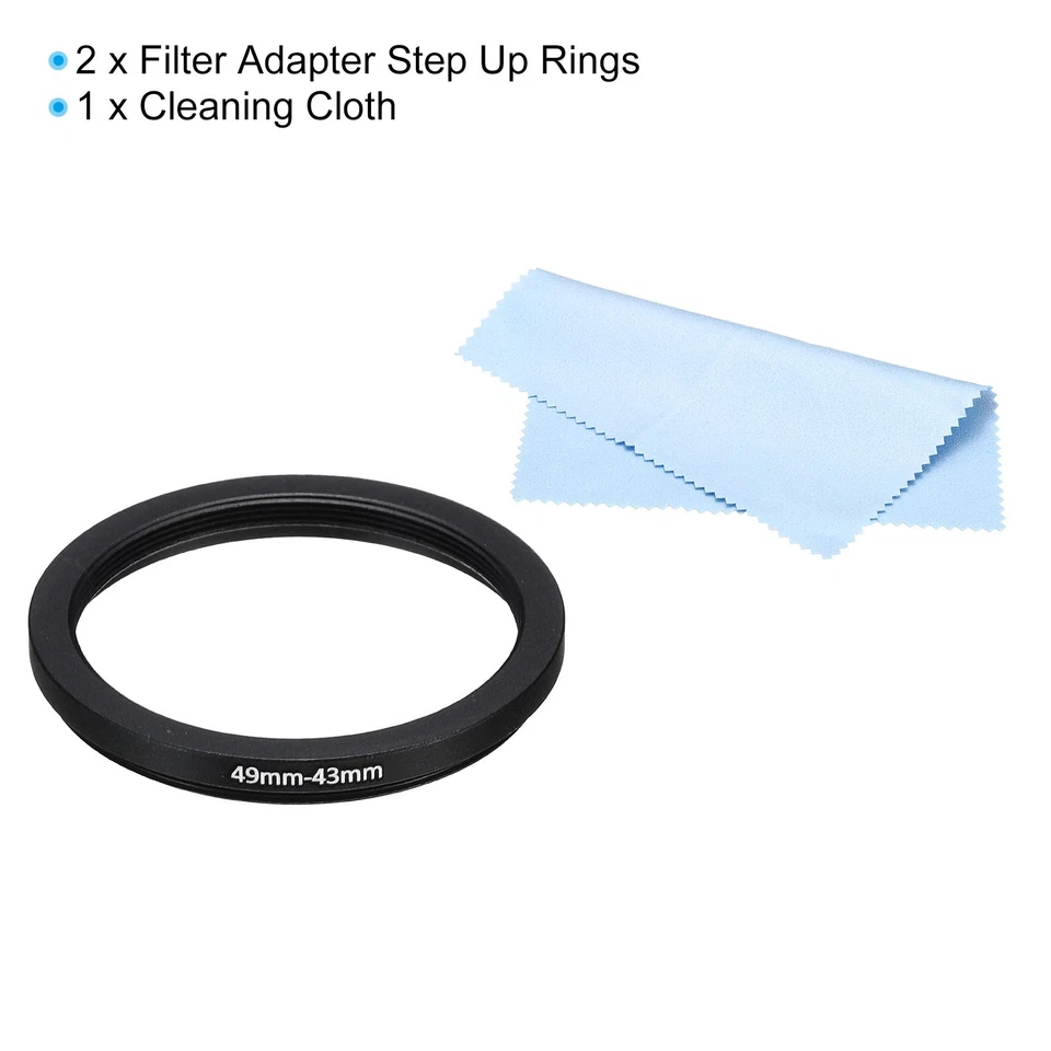 49mm-43mm Step Down Ring Camera Lens Filter Adapter Ring Filter with Cloth - Image 3 of 4