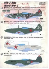 Print Scale Decals 1/72 MIKOYAN MIG-3 ACES Soviet World War II Fighter