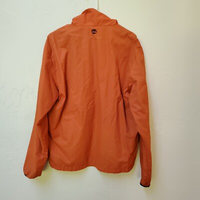 Timberland Weathergear Lサイズ オレンジジャケット Timberland Weathergear Jacket Coat Orange Zip Front Pockets