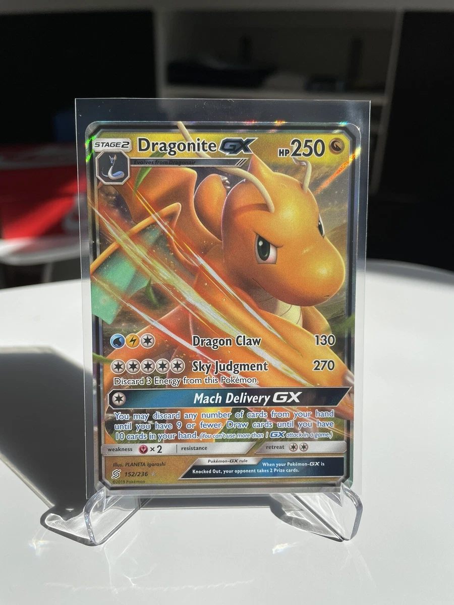 2019 Pokemon, Unified Minds, #152/236 Dragonite GX, Holo Ultra Rare