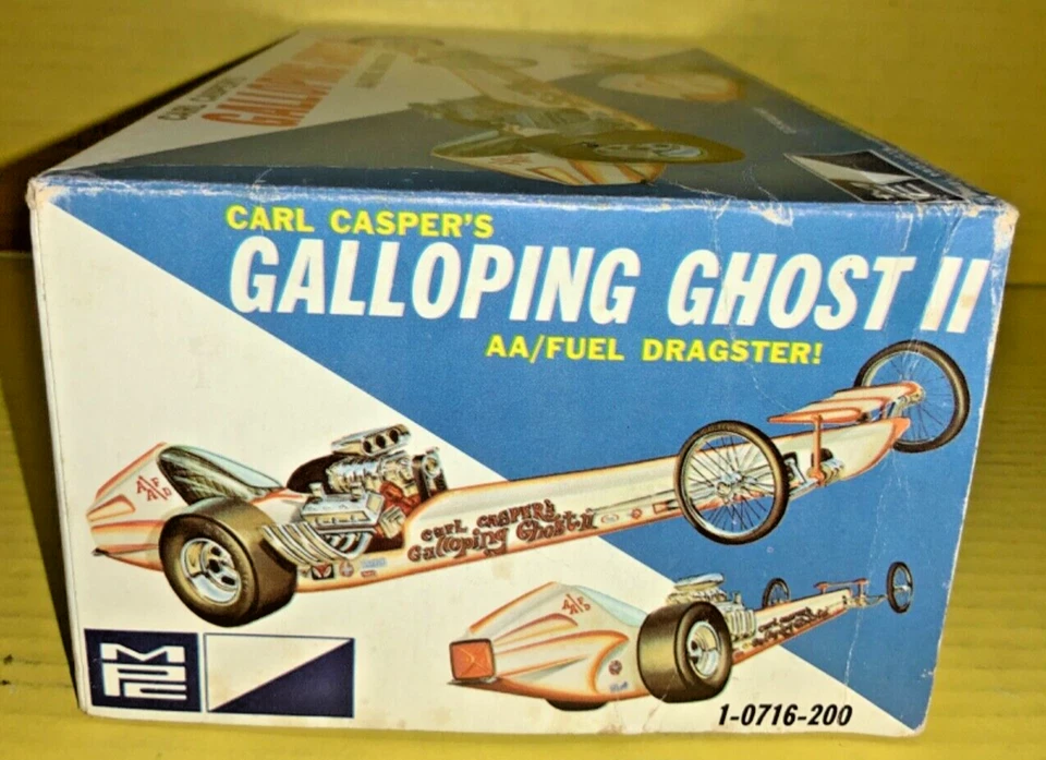 De colección MPC Carl Casper’s Galloping Ghost II AA/Fuel Dragster Kit Escala 1/25 (B) Foto 3 de 4