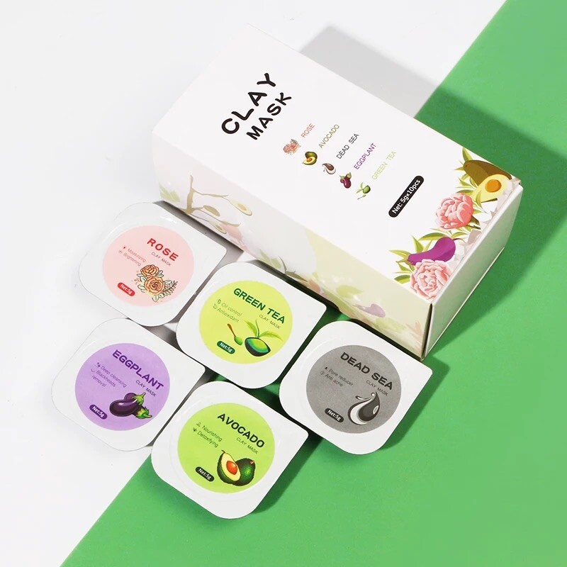 Clay Mask Pods| Skin Care Set |  (Mix of 2 ea./10 pods+1 Brush)-image