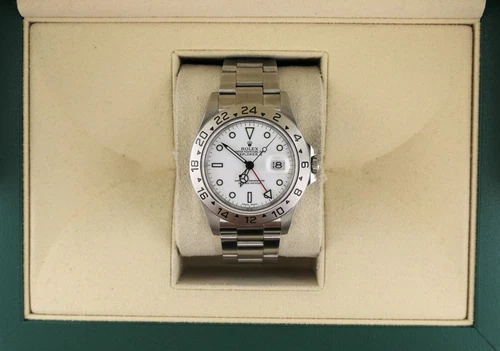 2000 Rolex Explorer II 16570 Polar White Dial SS Oyster No Papers 40mm
