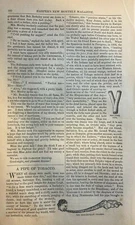 1860 Tobacco Pipes Smoking illustrated