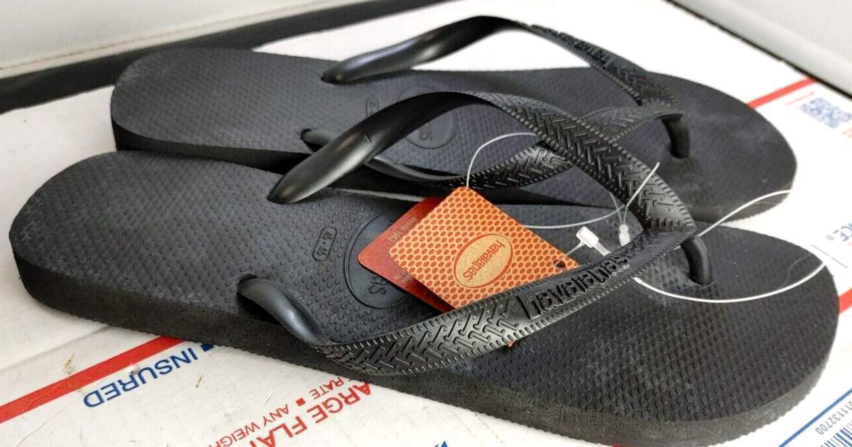 Havaianas Men\'s 13 Beach Dog Surfboard Beige‎ Black Flip Flops Sandals Brazil Amazon.com | Havaianas Men main image 4