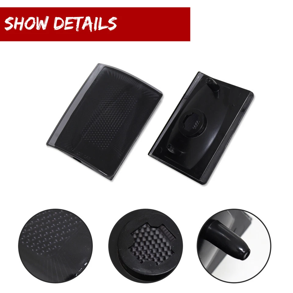 Para 1988-1993 Chevy Truck Pickup C/K 1500 Juego de luces de marcador lateral delantero ahumado de 4 Foto 3 de 4