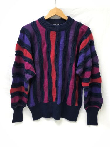 Vtg Wool Knit Cosby Sweater 80s 90s Hip Hop Ski Co