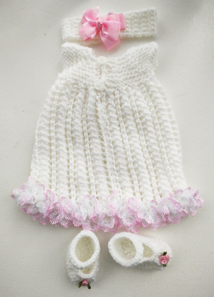 Hand knitted dolls clothes. Fit 16" baby doll. eBay