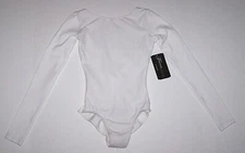 Theatricals Dancewear Leotard Bodysuit Long Sleeve V-Back TH5560 New Nwt Women