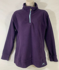 UNDER ARMOUR PERFORMANCE  Womens M  PURPLE Polyester FLEECE Pullover 1/4 Zip