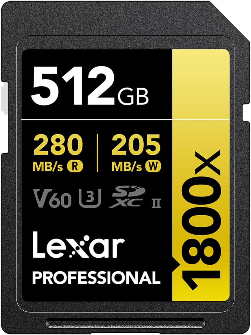 GOLD Series Professional 1800X 512GB UHS-II SDXC Memory Card