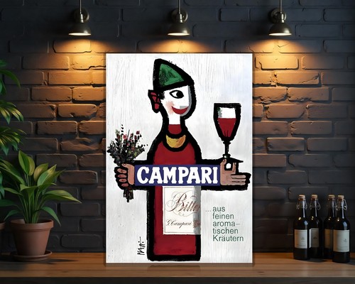 Camparı Bitter German Herb Aroma Vintage Heavy Metal Sign – 60x40cm - Picture 2 of 5