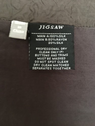 Jigsaw Shift Dress Womens Sz 16 V Neck Ruched 100% Silk & Velvet Contrast Taupe - Picture 8 of 8