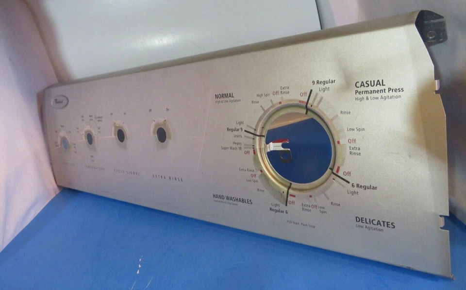 Whirlpool Ultimate Care II Washer: Control Panel Cover (3956590) (P5638) - Image 2 of 4