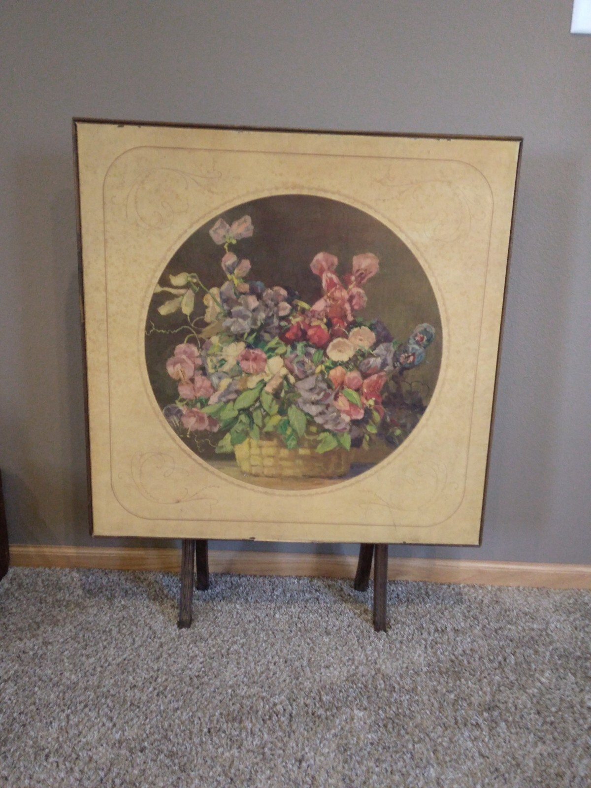 Antique Folding Card Table eBay