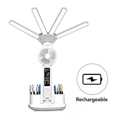 LED Dimmable Desk Lamp Bedside Study Reading Touch Light USB Rechargeable Lamp
