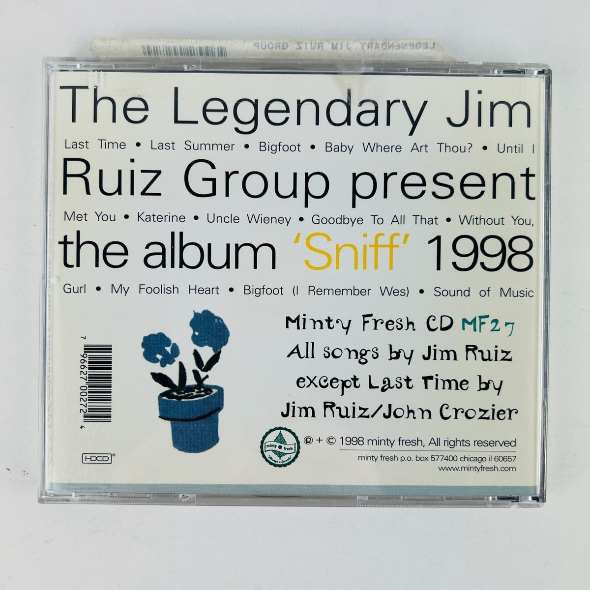 The Legendary Jim Ruiz Group – Sniff CD 796627002724| eBay
